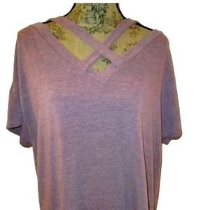 Ladies Lovely J Criss Cross‎ top Size 2XL